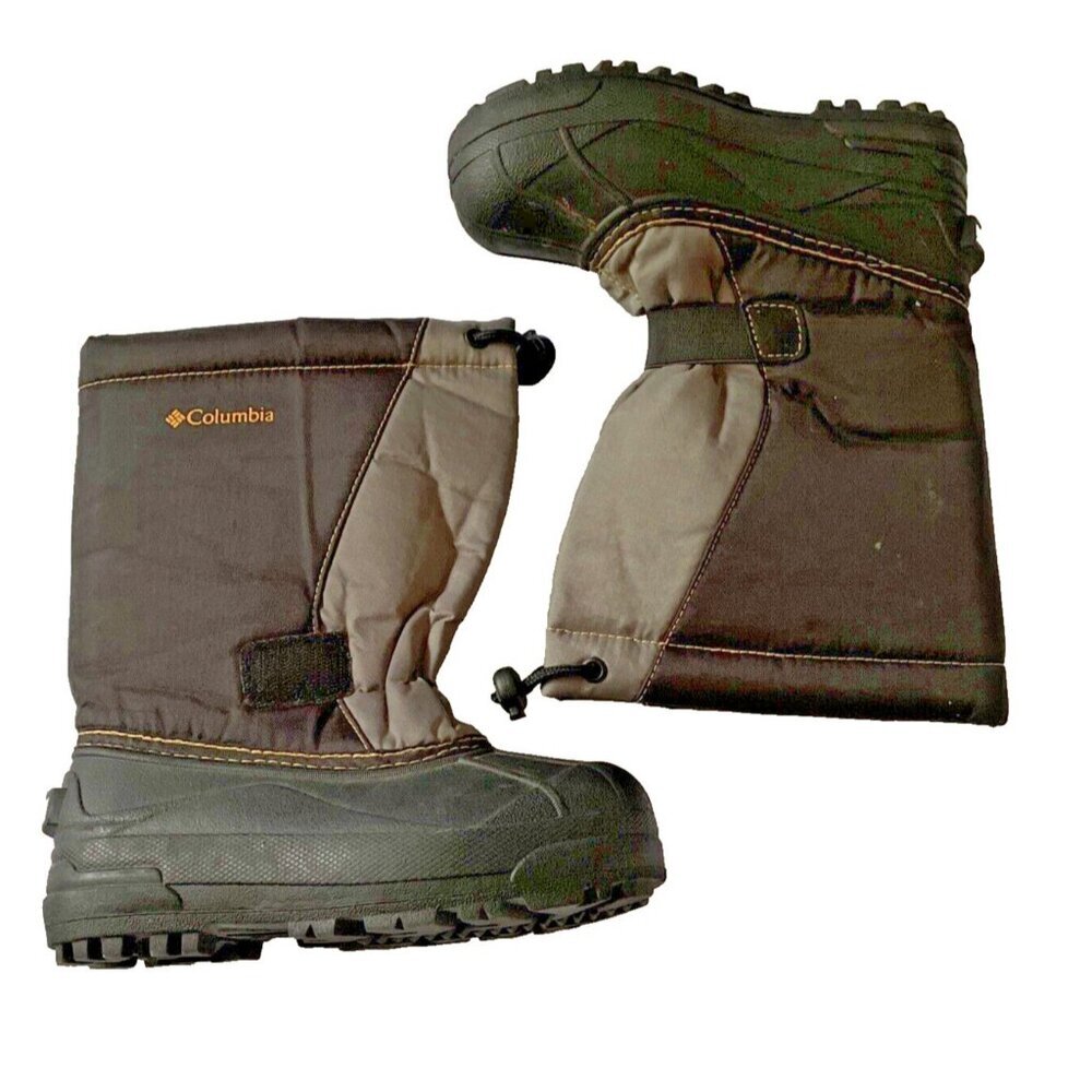 Columbia Kids Snow Boots Waterproof Insulated Black/Gray US Size 1 EU 32